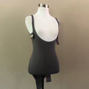 Bodysuit Small Medium Gray Grey Seamless